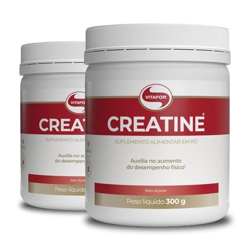 Kit 2 Creatina Monohidratada Creatine Vitafor Pote 300g