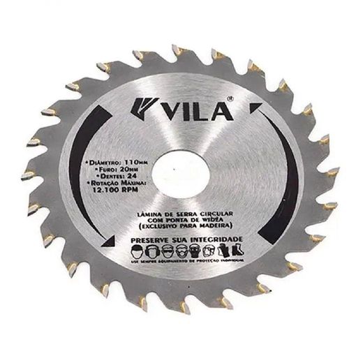 Disco De Serra Circular Widea 110x20mm C/ 24 Dentes - Vila