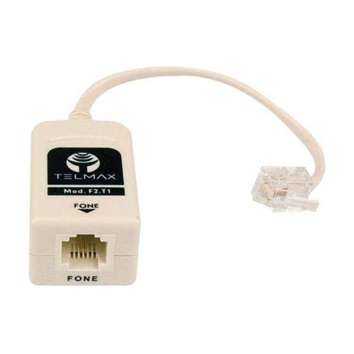 Filtro Adsl Telmax F2-t1 Simples acabamento com a cor Bege Homologado Anatel