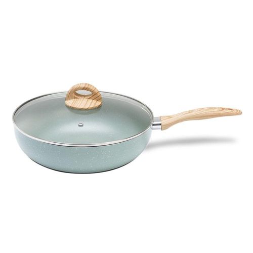 Frigideira Wok Botanika 28 Cm 3,4 L Para Indução Em Alumínio Com Revestimento Cerâmico Brinox