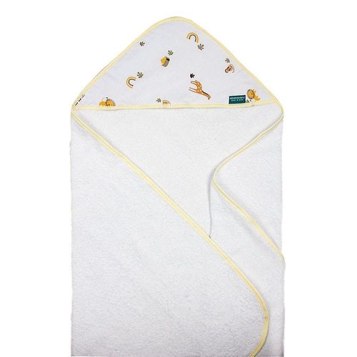 Toalha De Banho Baby Com Capuz Extra Macia 100% Algodão - Safari