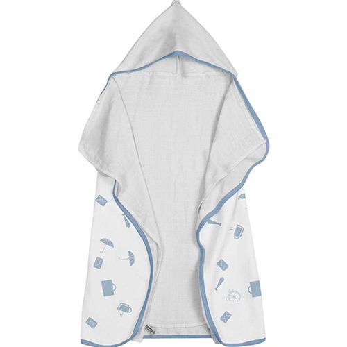 Toalha Baby C- Capuz Tecebem Estampada C- Fralda Greg Branco