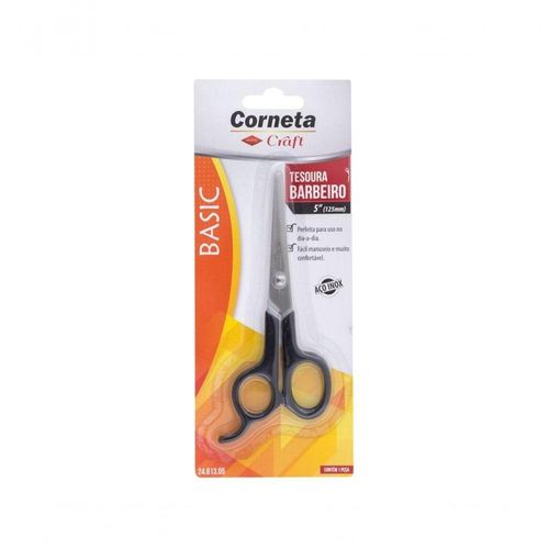Tesoura Barbeiro Corneta Basic Inox 5Equot