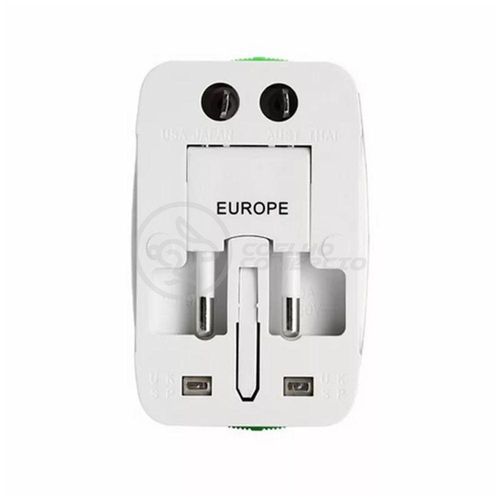Adaptador Tomada Universal Padrão 150 Países Uk Europa Eua Asia Viagem Bivolt 110/220 Bivolt Aio