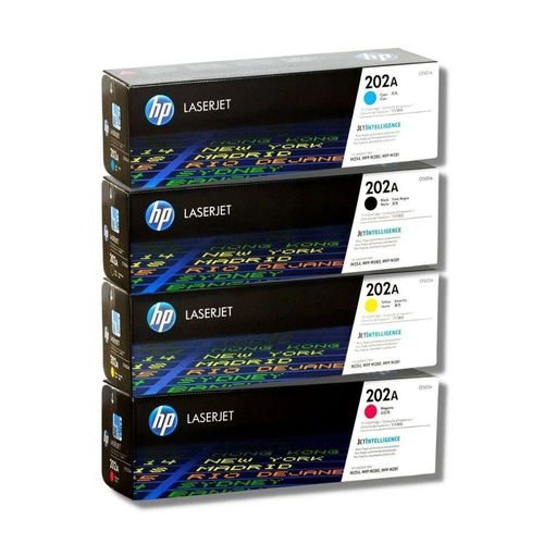 Kit 4x Toner 202a Hp Original (4 Cores) Cf500a Cf501a Cf502a Cf503a M281fdw M254dw