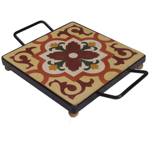 Descanso De Panela Apoio De Mesa Ladrilho Hidráulico P- Travessa Ladrilho A5