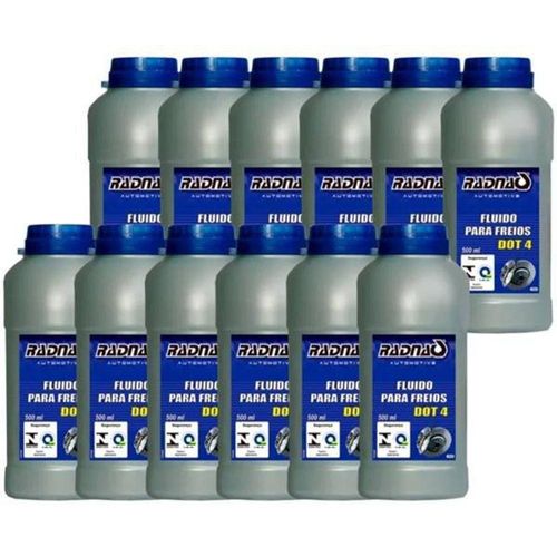 Kit Com 12 Fluido Freio Dot 4 500ml - Radnaq