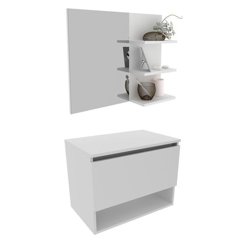Conjunto Para Banheiro Gabinete Bn3606x08 Branco