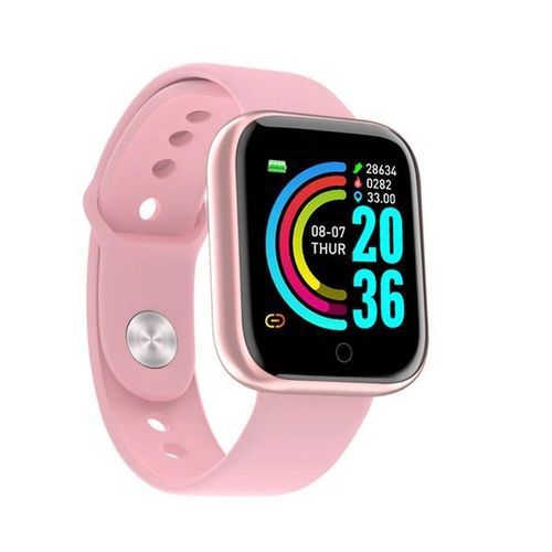 Relógio Smartwatch D20 Pedômetro Multi-esportes Km Kcal Rosa