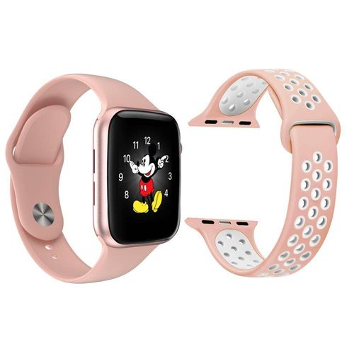 Kit 1 Relógio Smartwatch Ld5 Rosa + 1 Pulseira Sport Rosa
