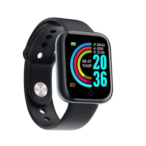 Relógio Smartwatch Pedômetro Multi-esportes Km Kcal Preto