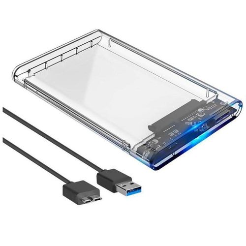 Case Transparente Hd Sata 2.5´´ Hhd Ou Ssd Usb 3.0 6 Gpbs