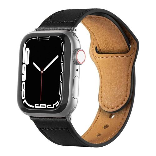 Pulseira De Couro Para Apple Watch 38 / 40 / 41Mm - Preta - Gshield