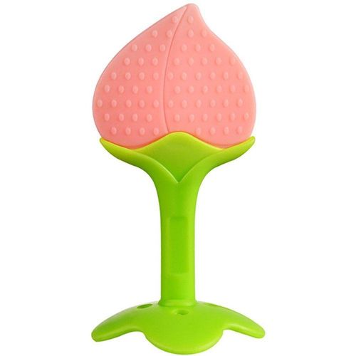 Mordedor De Silicone Em Formato De Frutas Pêssego