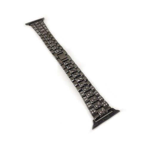 Pulseira Relogio Smartwatch Luxo Pedra Strass Aço 3 Elos