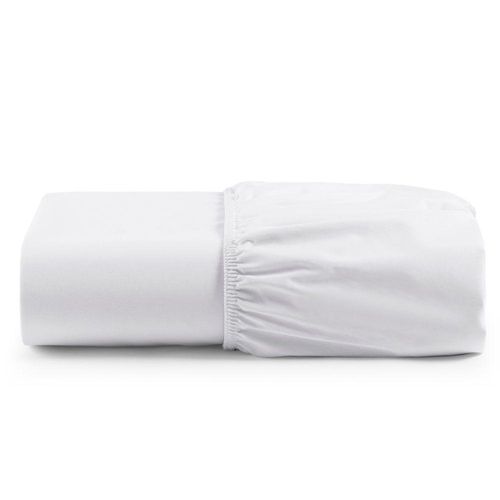 Lençol Unique Avulso De Baixo Solteiro Com Elástico Micro Percal 400 Fios - Branco