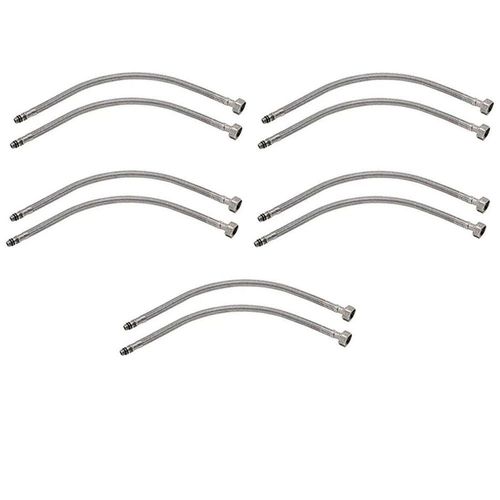 Engate Rabicho Par 80cm Kit 5 Unidades Torneira Monocomando Agua Quente Fria