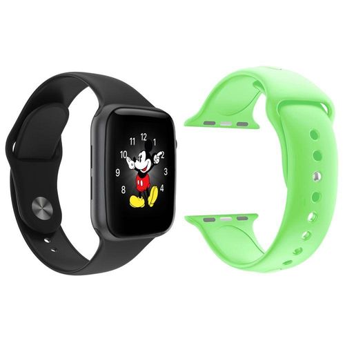 Kit 1 Relógio Smartwatch Ld5 Preto + 1 Pulseira Verde