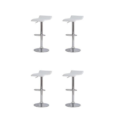 Kit 4 Banquetas Altas Estofadas p/Cozinha Americana branca