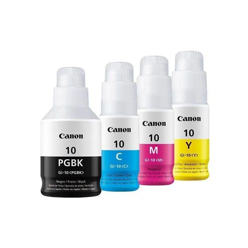 Kit 4 Garrafas De Tinta Canon Gi-10 Gi10 G10 G6010 G5010