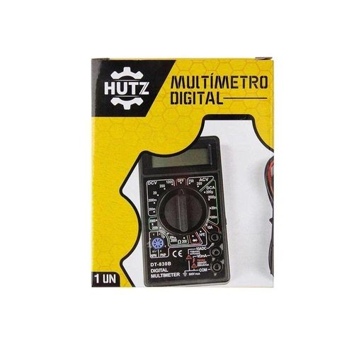 Multímetro Digital Profissional Portátil Com Cabo Teste Hutz