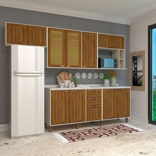 Cozinha Modulada 5 Peças Tampo Sofia Pátina Ff Moscatto Ff