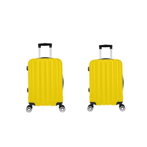 Kit Mala De Viagem ABS 2 Peças Adventure E Action Fortt Amarela MAB01-AM