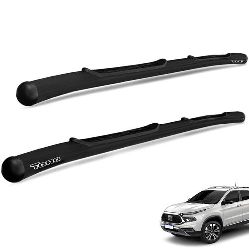 Estribo Lateral Toro 2016 A 2025 Modelo Ranch Aço Preto