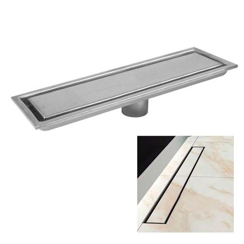 Ralo Linear Oculto Inox 50cm Banheiro Lavabo Anti Odor Anti Inseto Lavanderia Qualidade Resistente Invisivel