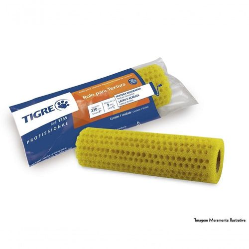 Rolo Espuma Tigre Text Acril 23Cm S/C 1355