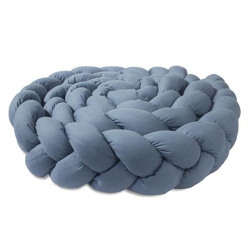 Trança Protetora Para Berço E Cama Percal 200 Fios Liso - Cinza Jeans