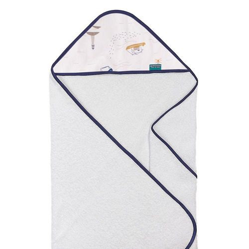 Toalha De Banho Baby Com Capuz Extra Macia 100% Algodão - Pequeno Navegante