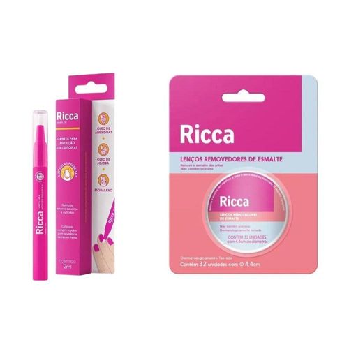 Kit Ricca Caneta Para Cutículas+lenço Removedor De Esmalte 32un - Qualidade Garantida!