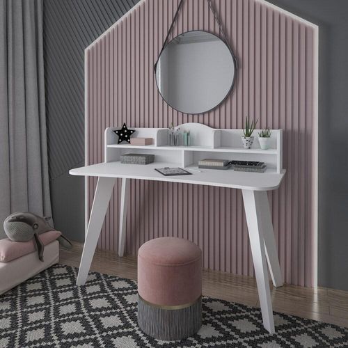 Escrivaninha Retrô 120Cm Multimóveis Cr25210 Branca Branco