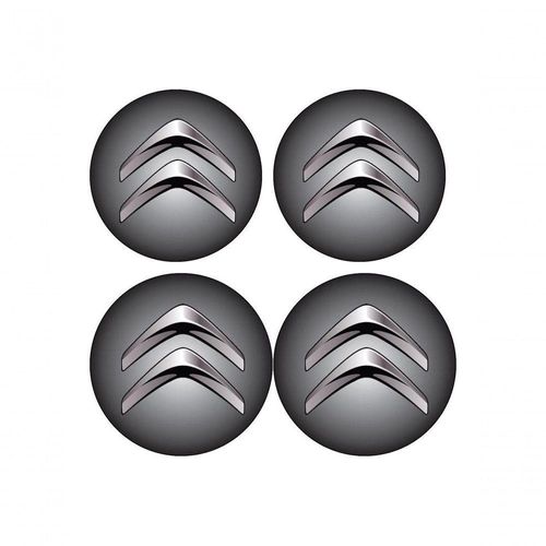 Jogo Bottom- Emblema Para Calota Citroen 48mm Degrade 4...