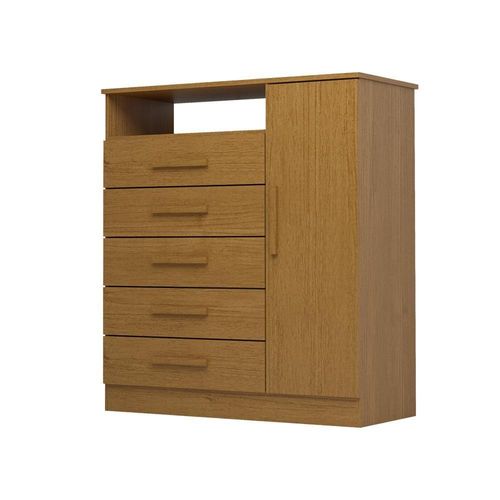 Cômoda Guiana 5 Gavetas 100% Mdf Linhamobília Cinamomo
