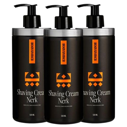 Kit 03 Shaving Cream Nerk Embaixador 500Ml
