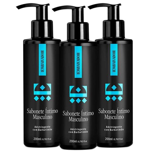 Kit 03 Sabonete Íntimo Masculino Embaixador 200Ml