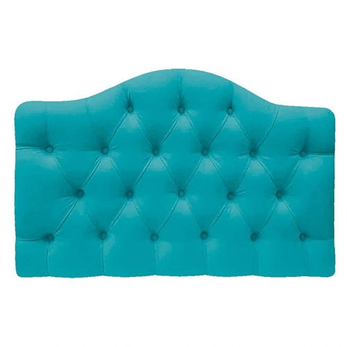 Cabeceira Suspensa Imperatriz 140 Cm Casal Suede Azul Turquesa