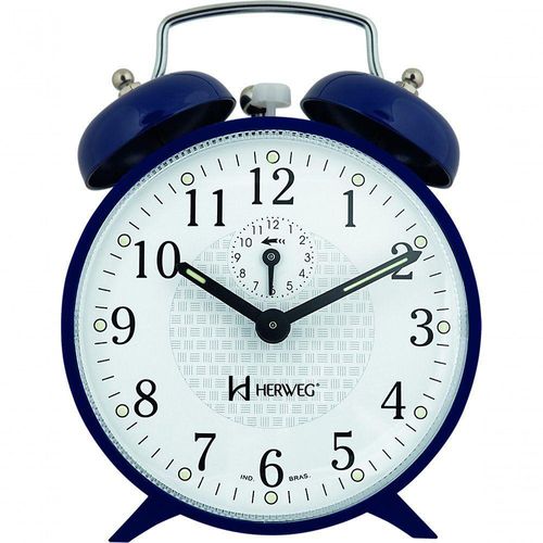 Relógio Despertador Mecânico A Cordas 2206 Azul Escuro - Azul Escuro