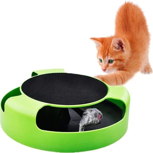 Brinquedo Interativo para Gatos com Arranhador Kangur Pegue o Rato Verde Único 1 Brinquedo com 1