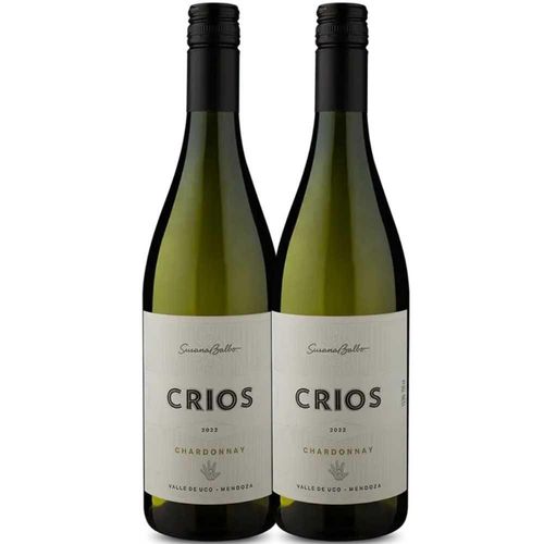 Kit 2 Garrafas Vinho Branco Susana Balbo Crios Chardonnay 750ml