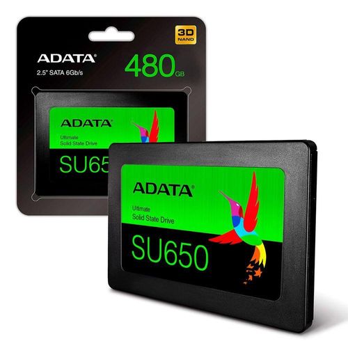 Ssd 480gb Adata Ultimate Su650, Sata 6gb/s, Leitura 520mb/s, Gravação 450mb/s - Asu650ss-480gt-r