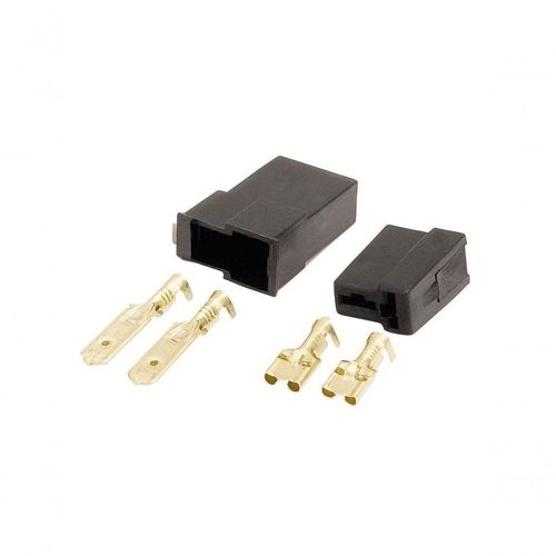 Conector Permak 2 Vias Quadrado Com Terminais Kit 4 Pecas