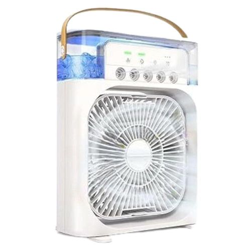 Ventilador Portátil Branco Led 07 Cores Mini Ar Climatizador