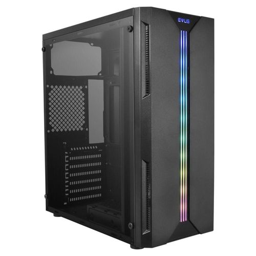 Gabinete Gamer Evus Ev-g13 Atx Com Led Rgb E Lateral Em Acrilico