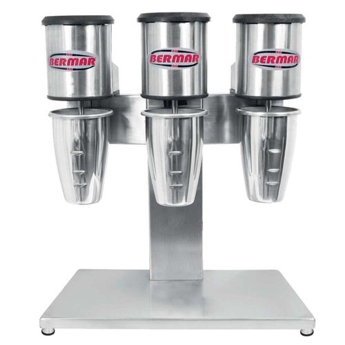 Batedor De Milk Shake Triplo Bm Bermar Mixer 3 Hastes Bm74 Inox 110v