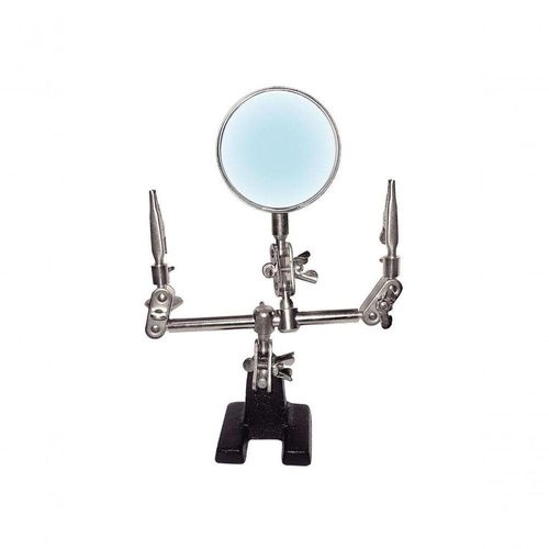 Lupa Com Suporte E Pincas Com Aumento 3x Hikari Hls10