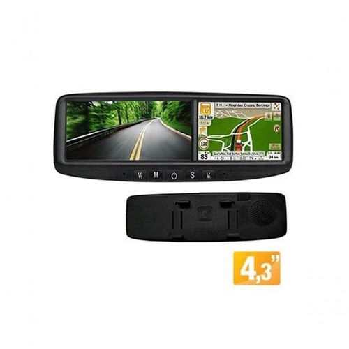 Espelho Retrovisor Com Monitor Orbe Om43gps-c 4,3 Polegadas