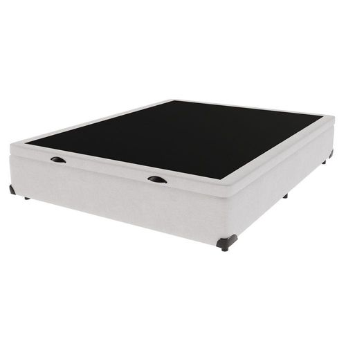 Base Box Baú Casal Branco De Madeira 138cm Kazamix